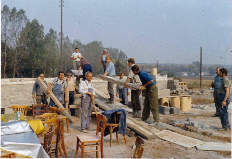 Bild vom Bau des Sägerheims 1972